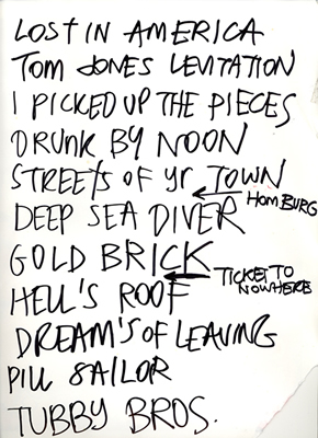 Ship and Pilot Setlist